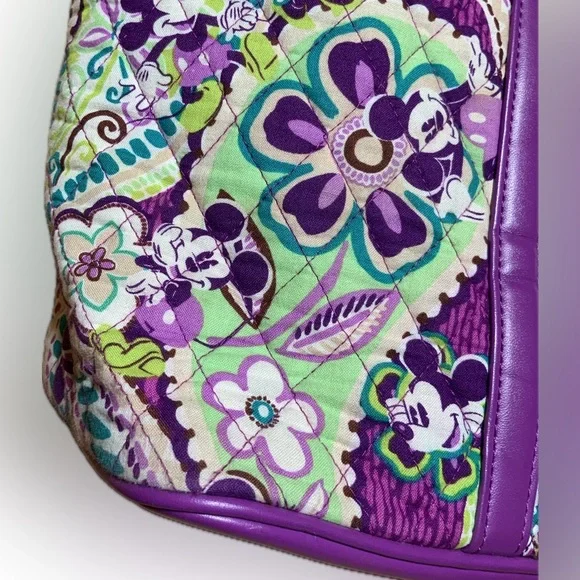 Vera Bradley Disney Mickey Tote Plums Up Large - Picture 5 of 11